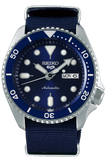 Seiko 5 Sports Automatic SKX Blue Dial Blue NATO Strap Watch For Men - SRPD51K2