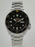 Seiko 5 Sports Automatic Black Dial Silver Steel Strap Watch For Men - SRPD57K1