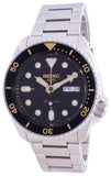 Seiko 5 Sports Automatic Black Dial Silver Steel Strap Watch For Men - SRPD57K1