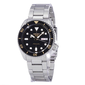 Buy Shop Seiko 5 Sports Automatic Black Dial Silver Steel Strap Watch For Men - SRPD57K1 USA Online