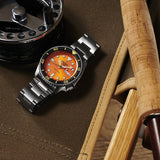 Buy Shop Seiko 5 Sports Automatic Orange Dial Silver Steel Strap Watch For Men - SRPD59K1 USA Online