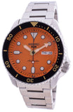 Seiko 5 Sports Automatic Orange Dial Silver Steel Strap Watch For Men - SRPD59K1