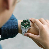 Buy Shop Seiko 5 Sports Automatic Analog Green Dial Silver Steel Strap Watch For Men - SRPD63K1 USA Online