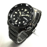 Seiko 5 Sports Automatic Black Dial Black Steel Strap Watch For Men - SRPD65K1