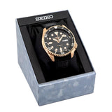 Seiko 5 Sport SKX Automatic Black Dial Black Leather Strap Watch For Men - SRPD76K1