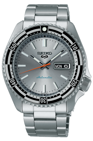 Seiko 5 Sports Special Edition Silver Dial Silver Steel Strap Watch For Men - SRPK09K1