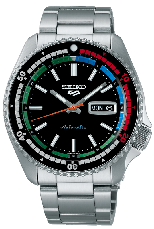 Buy Shop Seiko 5 Sports SKX Series Regatta Timer Retro Blue Dial Silver Steel Strap Watch For Men - SRPK13K1 USA Online