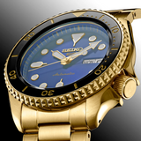 Buy Shop Seiko 5 Sports US Special Edition Automatic Blue Dial Gold Steel Strap Watch For Men - SRPK20 USA Online