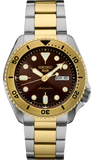 Buy Shop Seiko 5 Sports Automatic Brown Dial Two Tone Steel Strap Watch For Men - SRPK24 USA Online