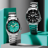 Buy Shop Seiko 5 Sports SKX Midi Automatic Teal Dial Silver Steel Strap Watch For Men - SRPK33K1 USA Online