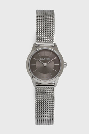 Buy Shop Calvin Klein Minimal Grey Dial Silver Mesh Bracelet Watch for Women - K3M23124 USA Online