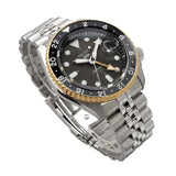 Seiko 5 Sports GMT US Special Edition Automatic Grey Dial Silver Steel Strap Watch For Men - SSK021K1