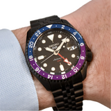 Buy Shop Seiko Automatic SKX GMT Yuto Horigome Limited Edition Black Dial Black Steel Strap Watch For Men - SSK027K1 USA Online