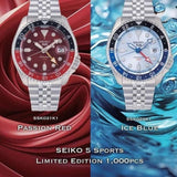 Buy Shop Seiko 5 Sports Automatic GMT SKX Sports Style Asia Exclusive Limited Edition Ice Blue Dial Silver Steel Strap Watch For Men - SSK029K1 USA Online