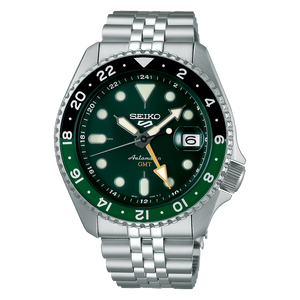 Buy Shop Seiko 5 Sports SKX GMT Automatic Green Dial Silver Steel Strap Watch For Men - SSK035K1 USA Online