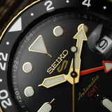 Buy Shop Seiko 5 Sports SKX GMT Automatic Mocha Black Dial Brown Leather Strap Watch For Men - SSK036K1 USA Online