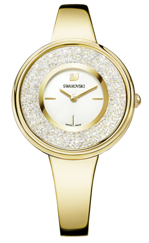 Swarovski Crystalline Bracelet White Dial Gold Steel Strap Watch for Women - 5269253