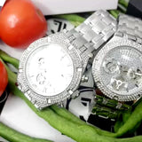 Buy Shop Guess Multi Function Diamonds Silver Dial Silver Steel Strap Watch For Men - GW0455G1 USA Online