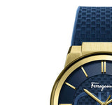 Buy Shop Salvatore Ferragamo Sapphire Blue Dial Blue Rubber Strap Watch for Men - SFHP00220 USA Online
