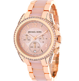 Buy Shop Michael Kors Blair Chronograph Rose Gold Dial Two Tone Steel Strap Watch for Women - MK5943 USA Online