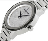 Buy Shop Michael Kors Kinley Diamond Pave Silver Dial Silver Steel Strap Watch for Women - MK5996 USA Online