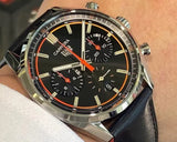 Buy Shop Tag Heuer Carrera Chronograph Black Dial Black Leather Strap Watch for Men - CBN201C.FC6542 USA Online