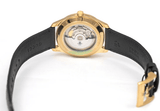 Buy Shop Gucci Eryx Automatic Chevron Gold Dial Black Leather Strap Watch For Men - YA126340 USA Online