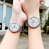 Buy Shop Calvin Klein Minimal White Dial Silver Mesh Bracelet Watch for Women - K3M5215X USA Online