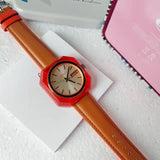 Buy Shop Fossil Candy White Dial Brown Leather Strap Watch for Women - ES3537 USA Online