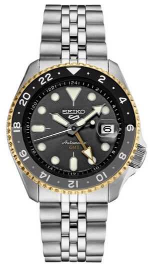 Buy Shop Seiko 5 Sports GMT US Special Edition Automatic Grey Dial Silver Steel Strap Watch For Men - SSK021K1 USA Online