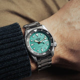 Buy Shop Seiko 5 Sports SKX Midi Automatic Teal Dial Silver Steel Strap Watch For Men - SRPK33K1 USA Online