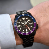 Buy Shop Seiko Automatic SKX GMT Yuto Horigome Limited Edition Black Dial Black Steel Strap Watch For Men - SSK027K1 USA Online