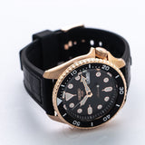 Seiko 5 Sport SKX Automatic Black Dial Black Leather Strap Watch For Men - SRPD76K1