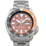 Seiko 5 Sports Sonar Special Edition Brown Dial Silver Steel Strap Watch For Men - SRPJ47K1