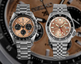 Buy Shop Seiko 5 Sports GMT Thong Sia Limited Edition Brown Dial Silver Steel Strap Watch for Men - SSK043K1 USA Online