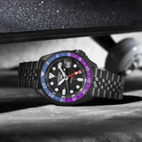 Buy Shop Seiko Automatic SKX GMT Yuto Horigome Limited Edition Black Dial Black Steel Strap Watch For Men - SSK027K1 USA Online