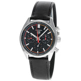 Buy Shop Tag Heuer Carrera Chronograph Black Dial Black Leather Strap Watch for Men - CBN201C.FC6542 USA Online