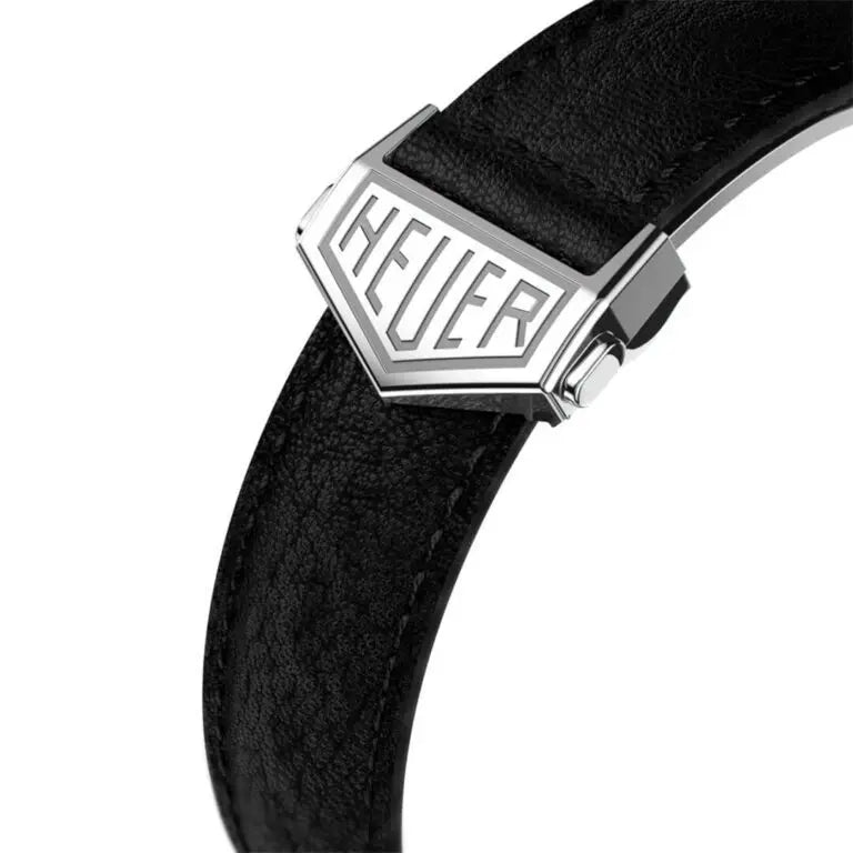 Buy Shop Tag Heuer Monaco Automatic Chronograph Blue Dial Black Leather Strap Watch for Men - CAW211P.FC6356 USA Online