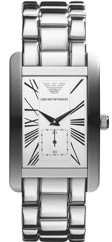 Buy Shop Emporio Armani Classic White Dial Silver Steel Strap Watch For Men - AR0145 USA Online