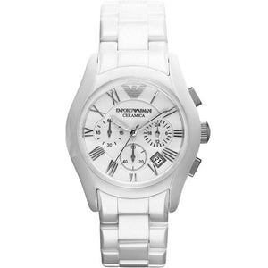 Buy Shop Emporio Armani Chronograph Ceramic White Dial Watch For Women - AR1403 USA Online