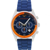 Buy Shop Emporio Armani Chronograph Blue Dial Blue Rubber Strap Watch For Men - AR5864 USA Online