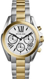 Buy Shop Michael Kors Bradshaw Chronograph Silver Dial Two Tone Steel Strap Watch For Women - MK5855 USA Online