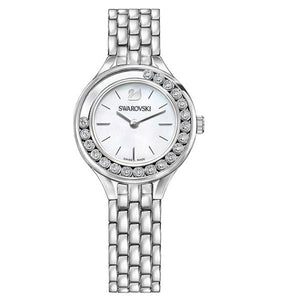 Buy Shop Swarovski Lovely Crystals Mini White Dial Silver Steel Strap Watch for Women - 5242901 USA Online