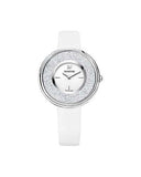 Buy Shop Swarovski Crystalline Pure White Dial White Leather Strap Watch for Women - 5275046 USA Online