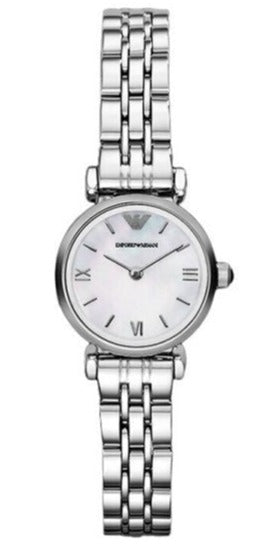 Buy Shop Emporio Armani Gianni White Dial Silver Steel Strap Watch For Women - AR1763 USA Online