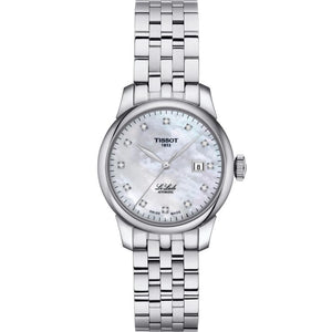 Buy Shop Tissot Le Locle Automatic Diamonds Mother of Pearl Dial Silver Steel Strap Watch For Women - T006.207.11.116.00 USA Online