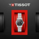 Buy Shop Tissot Le Locle Automatic Diamonds Mother of Pearl Black Dial Silver Steel Strap Watch For Women - T006.207.11.126.00 USA Online