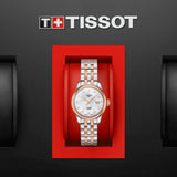 Buy Shop Tissot Le Locle Automatic Diamonds Mother of Pearl White Dial Two Tone Steel Strap Watch For Women - T006.207.22.116.00 USA Online