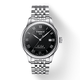 Buy Shop Tissot Le Locle Powermatic 80 Black Dial Silver Steel Strap Watch For Men - T006.407.11.053.00 USA Online