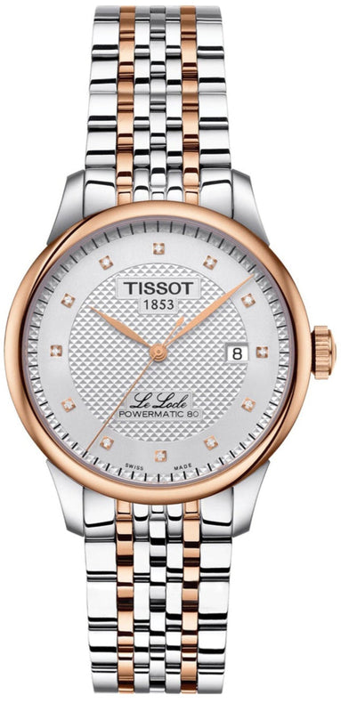 Tissot Le Locle Powermatic 80 Silver Dial Two Tone Steel Strap Watch For Men - T006.407.22.036.01